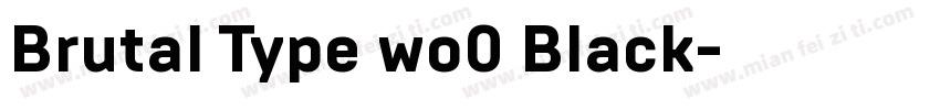 Brutal Type wo0 Black字体转换